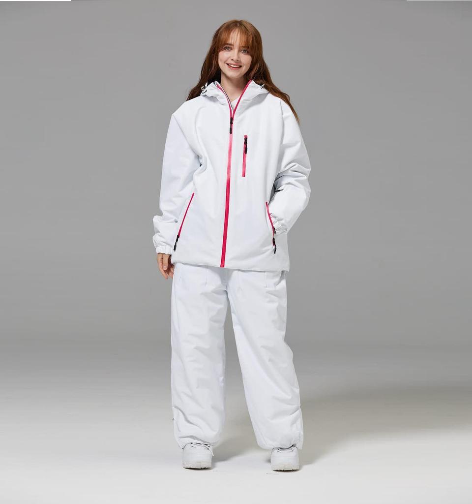 Unisex Windproof Waterproof Loose Fit Ski & Snowboard Suit Set