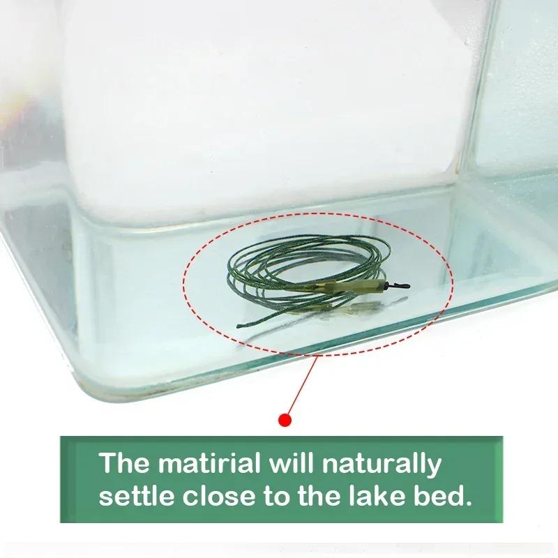 10m/60lb Carp Fishing Line Lead Free Leader 16X Super Tight PTFE Fiber For Carp Rig Chod Helicopter Rig Carp Coarse Fishing Line