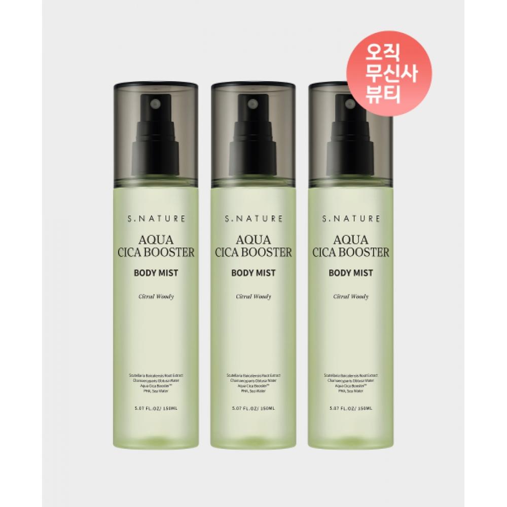 

S.nature [3pack] Aqua Cica Booster Body Mist 150ml NONE