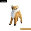1pc Simulation Plush Animal Sika Deer Reindeer Lovely Xmas Home Decor Standing Miniatures Christmas Elk Scene Arrangement Props