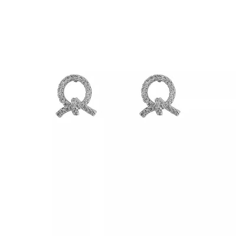 Простые серьги-кольца с маленькими стразами, серьги-крестики, серьги для личности и темперамента, серьги для девушки, трендовый подарок, элегантные женские аксессуары, классические украшения