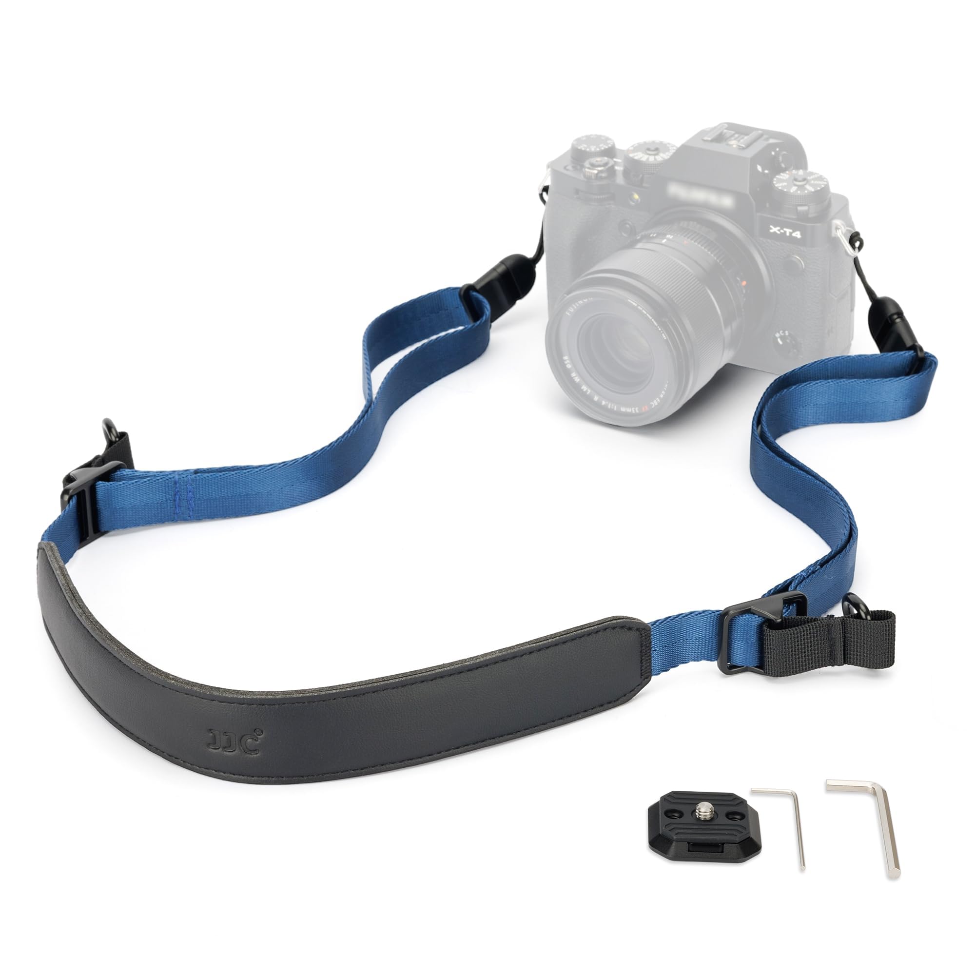 

JJC Camera Neck Strap for Nikon COOLPIX Z50 Z6 Fuji Panasonic Lumix Leica Q3 RX1R A7III Mirrorless and Compact SLR Cameras Strap/Shoulder P1100, Z5II, синій