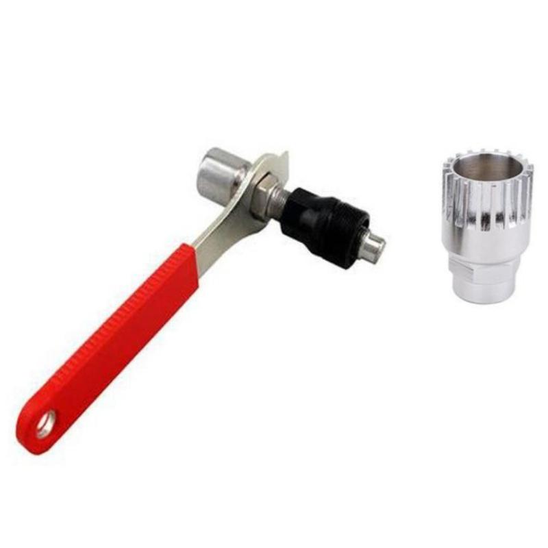 1set Mountain Bike Repair Tools Bottom Bracket Puller and Removal Tool Set with Wrench Bicycle Maintenance Tools