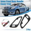 2pcs Black Inner Front Door Handle Patch Cover for Chevrolet Colorado 2015-