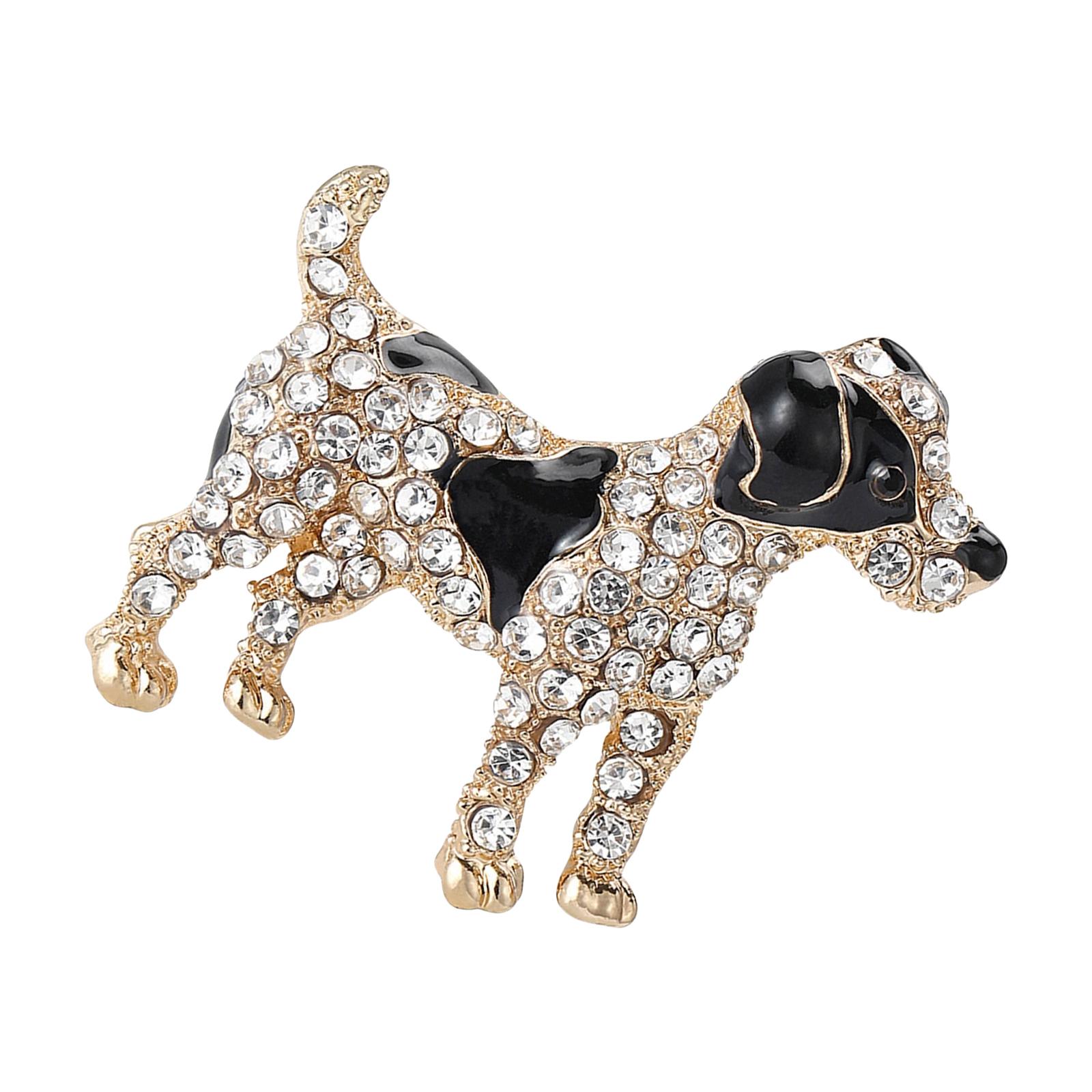 

Элегантная брошь-подвеска в виде собаки, булавка в виде животного, булавка-брошь в виде собаки, сверкающая булавка на лацкан, сплавная текстура, подходит для стильного рюкзака 5