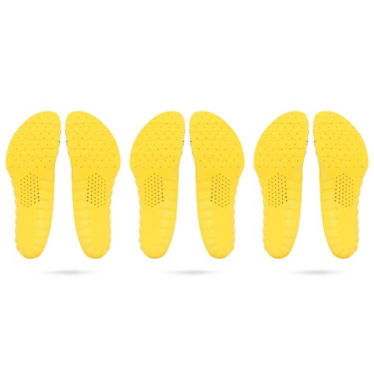 Li Ning Badminton Sports Series Ultra Soft High Elastic Sweat Absorbing Breathable Shock Absorption 3 Pairs Set Unisex Footwear Black Yellow AXZS002-1