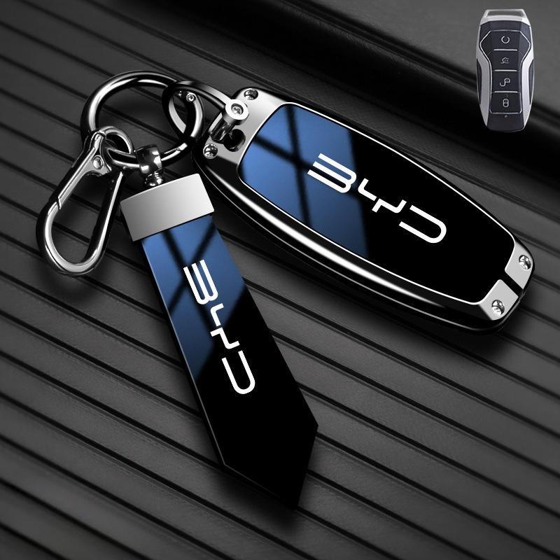Étui Porte-Clé Télécommande Voiture Coque Housse Sac pour BYD Song Plus Atto 3 Han EV Tang DM Qin Seal Dolphin Accessoires Porte-Clés