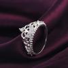 Hot 925 Sterling Silver Luxury Crystal Crown Rings Women Size 7 8 Fashion Party Gifts Diamond Ring Wedding Designer Jewelry