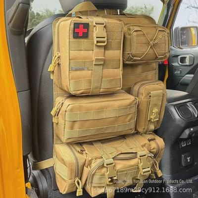 Tactical Seat Back Organizer with 5 Soft Pockets - Vehicle Storage Hanger Bag