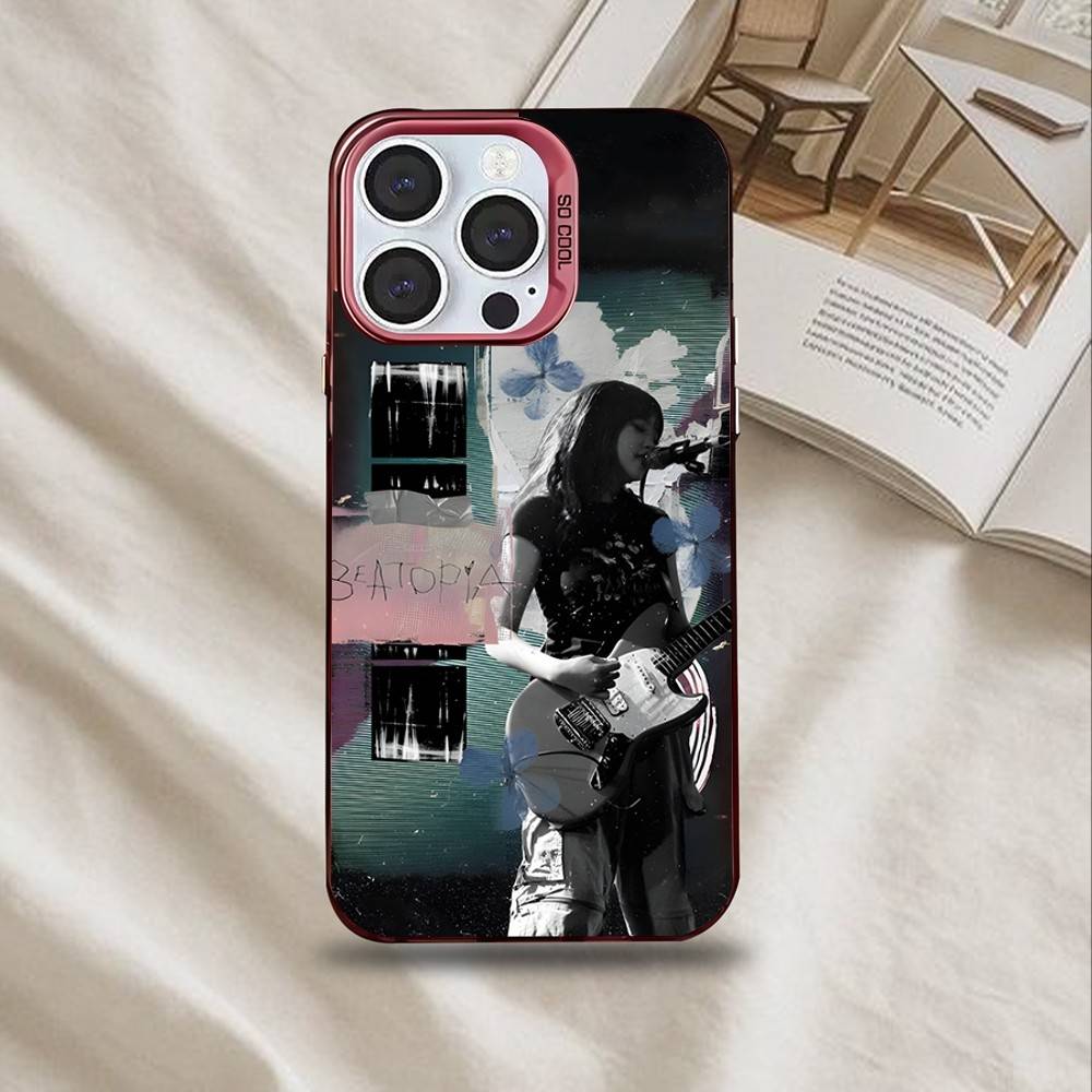 beabadoobee Beatopia Phone Case For iPhone 16,15,14,13,12,11,Mini,Pro,SE,MAX Pink Matte Silicone Cover
