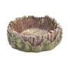 Resin Reptile Food Water Dish Lizard Gecko Turtle Frog Spider Snake Terrarium Decorative Tree Stump Feeder
