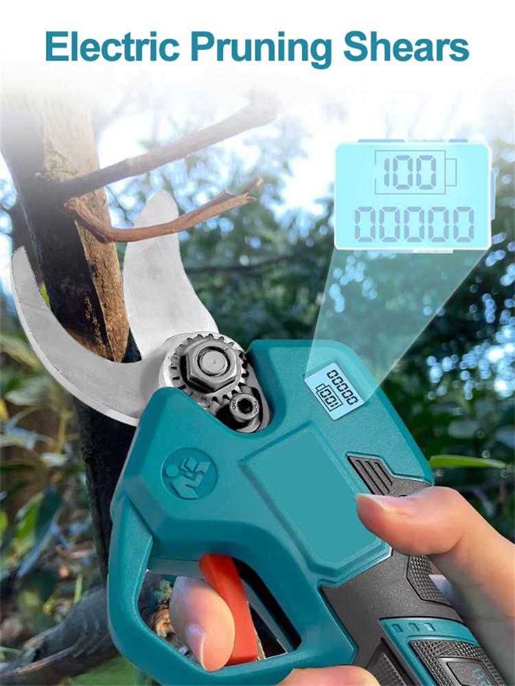 30mm 4 Gears Brushless Electric Pruner Shear Efficient Rechargeable Garden Beautify Power Tools For Makita 18V-21V Battery