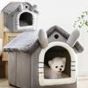 Foldable Pet House Removable Washable Cat Bed Indoor Warm Dog with Pet Bed House Cushion Suitable for Small Medium Large Pets