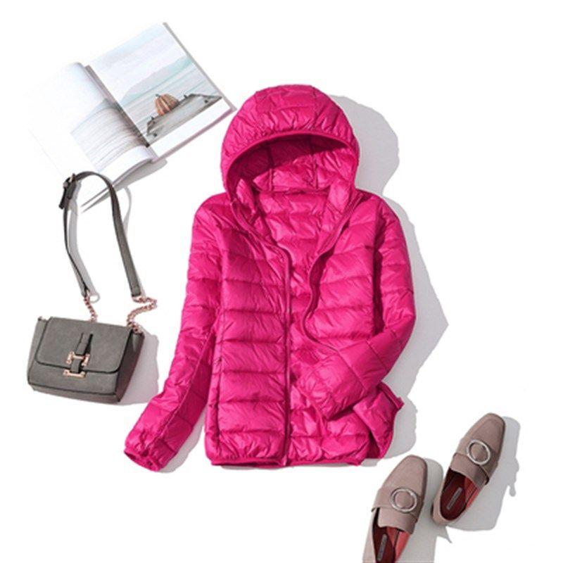90% Ultra-light Plus Size Thin Down Jacket Women 2020 Autumn