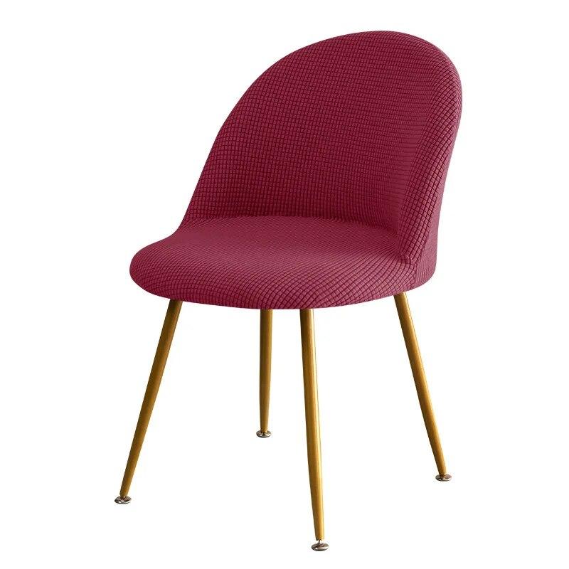 

Жаккардовый изогнутый чехол на стул с короткой спинкой, флисовый спандекс, чехол для обеденного стула, эластичная защита сиденья для гостиной, офиса 1 Piece