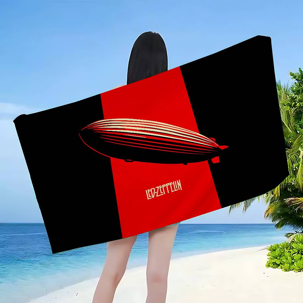 Vintage Band L-Led Z-Zeppelin Mikrofaser Bedrucktes Strandtuch Bergsteigen Yoga Strand Schwimmen Laufen Saugfähiges Weiches Handtuch