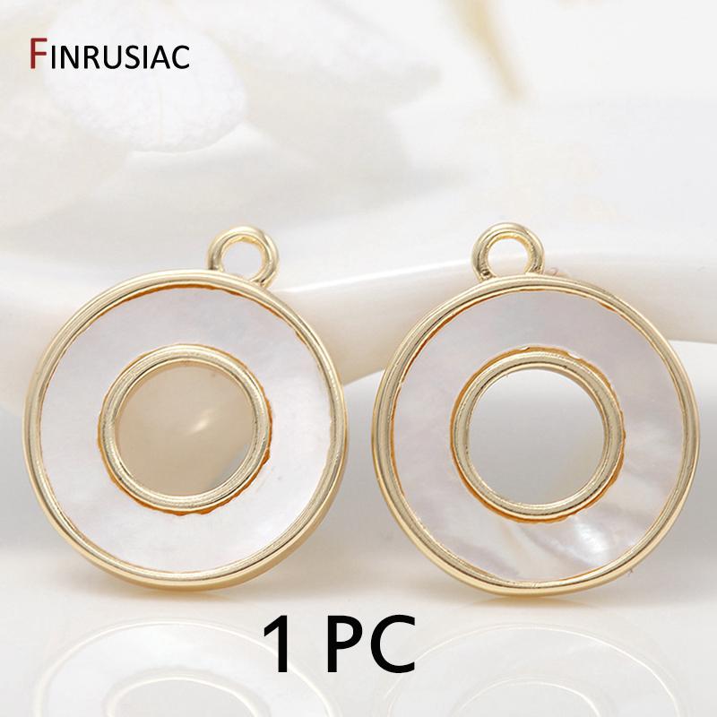 

Round Shell Pendant Charms For Making Jewelry DIY Earring Charm Pendants Accessories 15.5mm*13.6mm