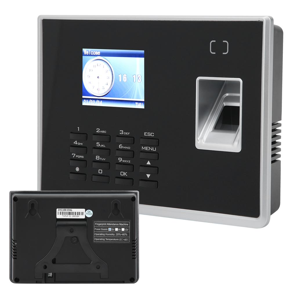 Fingerprint Password Attendance Machine 2.4in TFT Color Screen Employee Checkingin Recorder