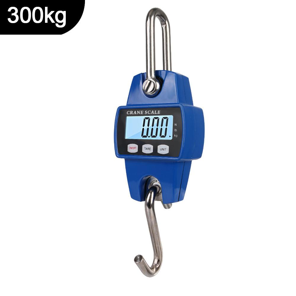 300kg  Portable Electronic Hanging Scale Stainless Steel Crane Scale Digital Heavy Duty Hanging Hook Scales 18.5*17.5*5cm