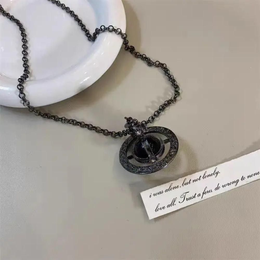 3D Schwarze Saturn-Hüftkette | Leichter Luxus Körperschmuck für Damen-Hüftdekoration