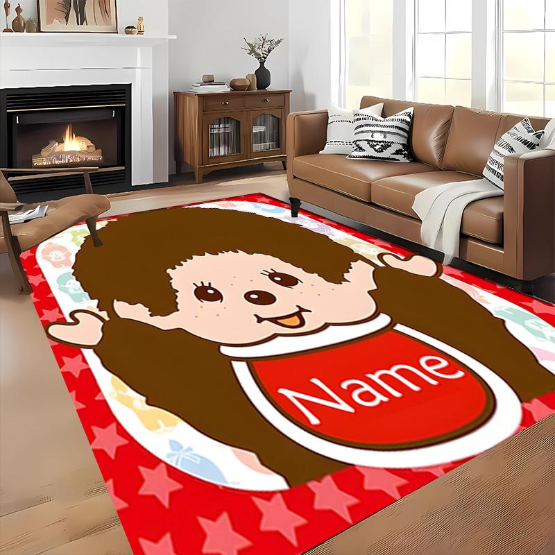 Custom personalization Monchich Area Rug - Perfect For Kitchen, Bathroom,Laundry Room Decor Large Size Available,Gift All Seasons