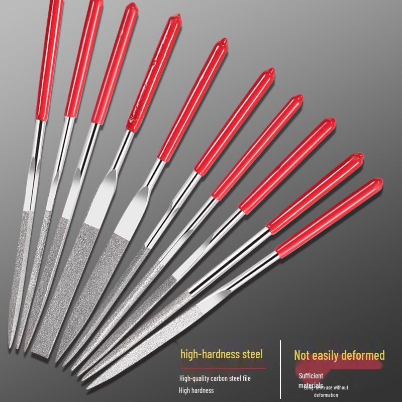 Diamond File Set: Fine Steel Metal Alloy Assorted Files