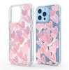 Pink Heart Magnetic Transparent Case for iPhone 15/16/17 Pro Max - Full Coverage Protection