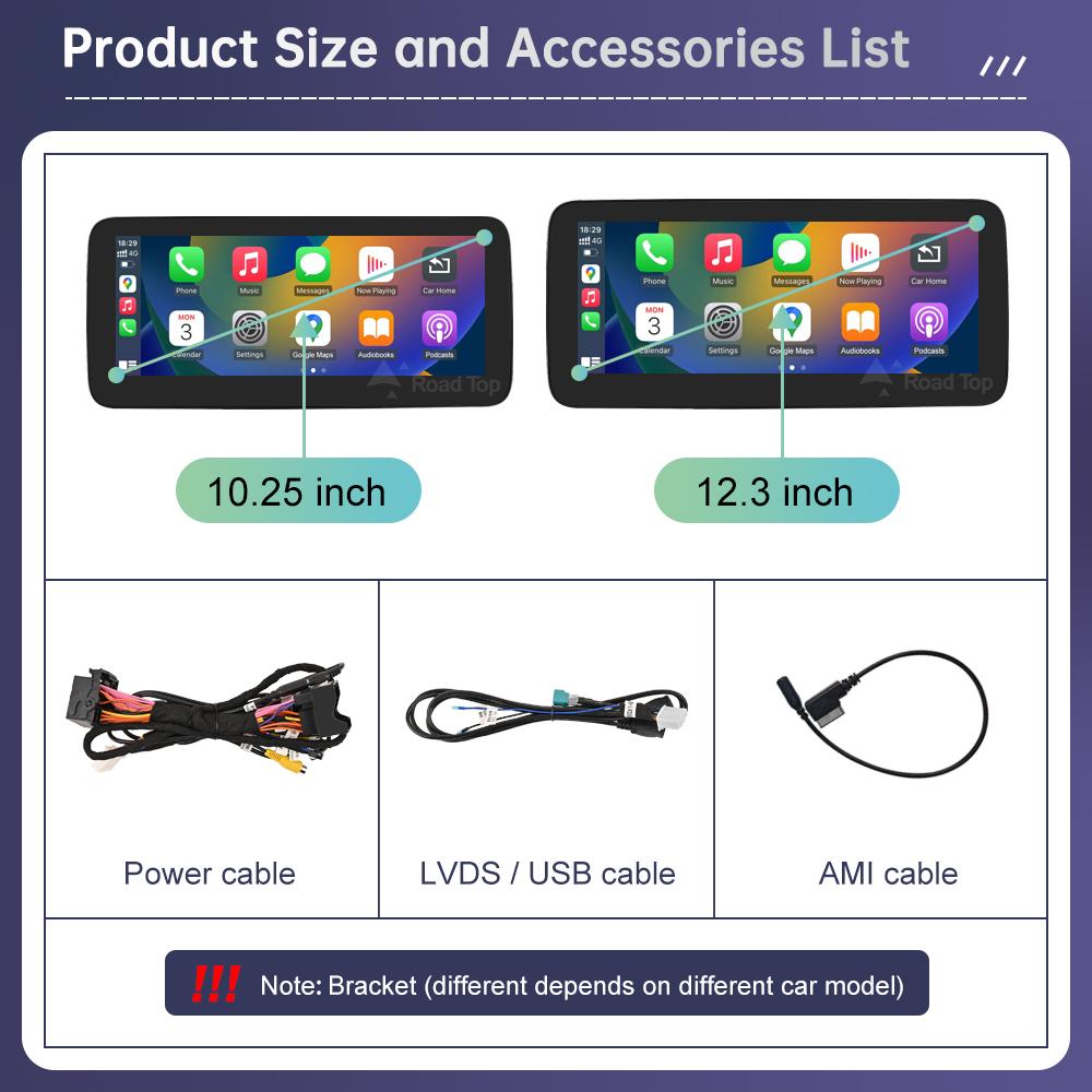 Linux Touch Screen for Mercedes Benz C Class W204 S204 2011-2012 Multimedia Wireless Carplay Android Auto Mirroring Player
