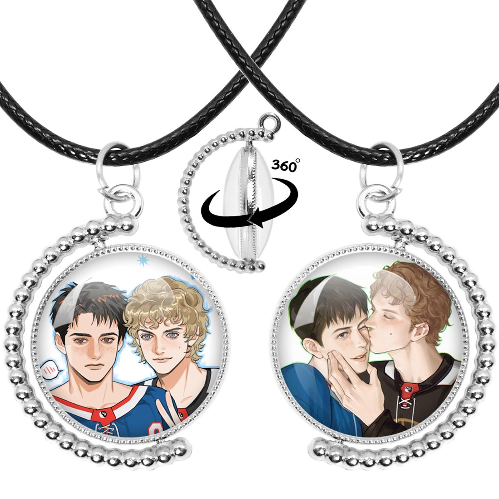 Double Sided Rotating Necklace Jewelry, Gift For Friends One Size