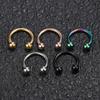 1PC metal Horseshoe Fake Nose Ring C Clip Septum Lip stainless steel Real Piercing Nose Rings Hoop For Women Men Jewelry