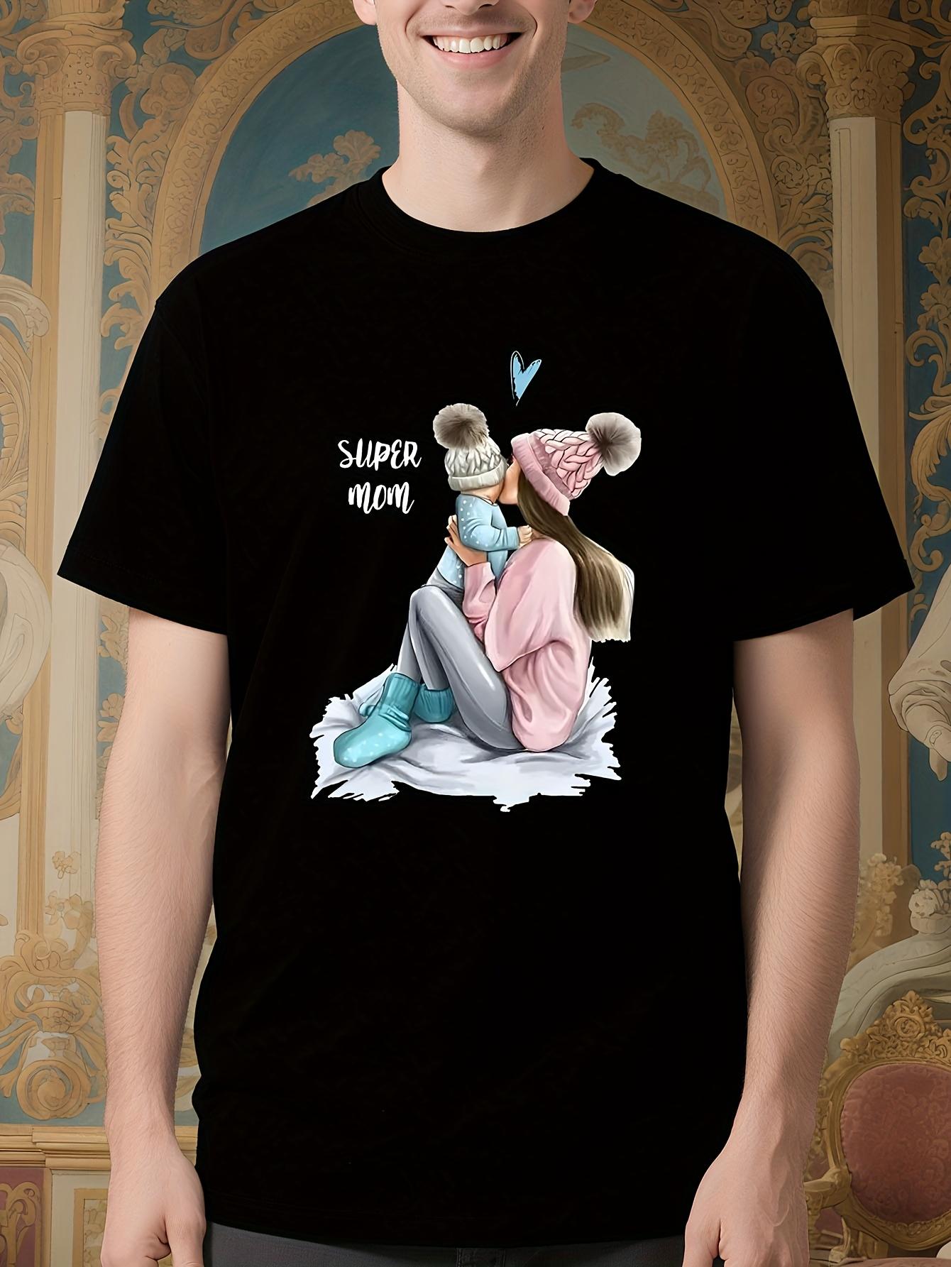 Super Mom Graphic Tshirt - Cartoon Bear Ears and Heartwar... XXL