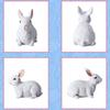 Vintage Easter Bunny Decor Spring Easter Bunny Figurine Decoration Farmhouse Bunnies Rabbit Figurine Statue Home Decor.