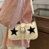 Hochwertige Unterarmtasche für Damen, neue trendige Kontrastfarbe, Sterndesign, Nischenmode, vielseitige, lässige Umhängetasche