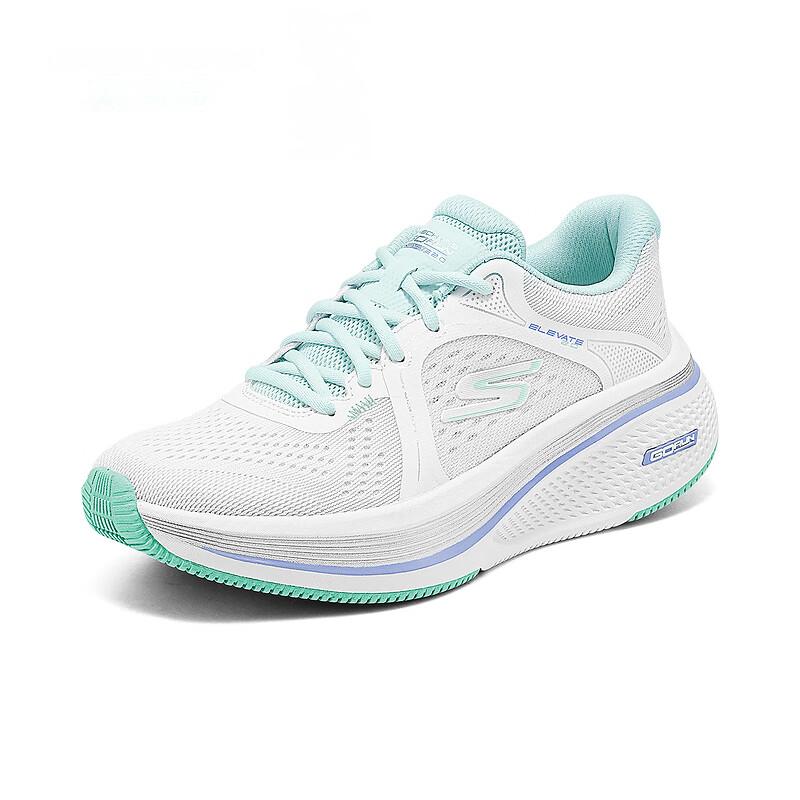 Skechers Sgo Series Lightweight Supportive Balance Running Shoes Women Sneaker White 129005-WMNT