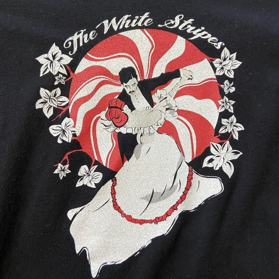С Рождеством Унисекс Хлопковая Футболка Группы The White Stripes Тур Co22.24 Унисекс Футболка L