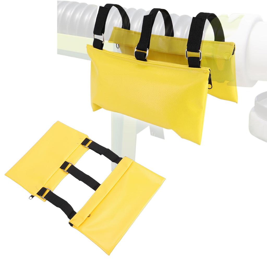 RV Sewer Weight Bag Hose Fastening Device Portable Septic Hose Weight Bag Reduces Accidental Spillage for Camping Travel Yellow