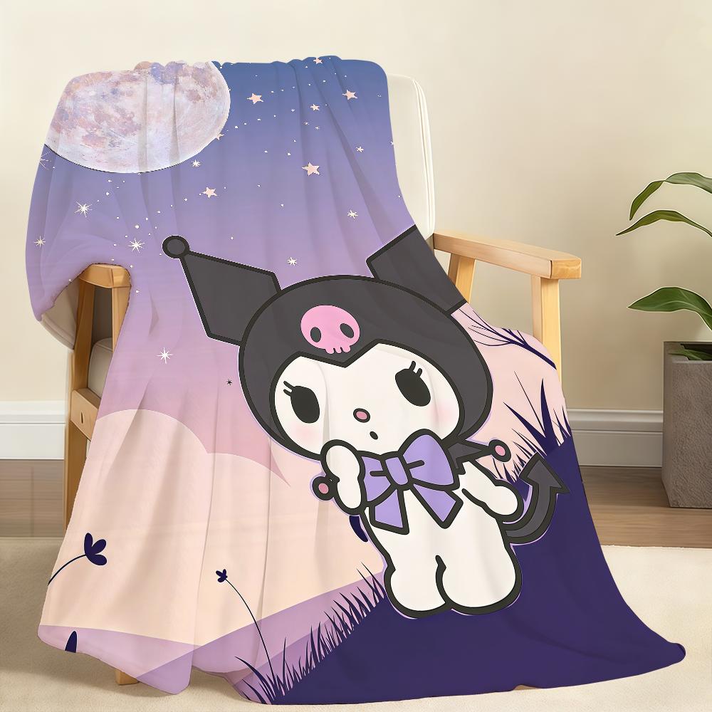 

Kawaii K-Kuromi-I Blanket Soft Throw Blanket for Home Bedroom Bed Sofa Picnic Travel Office Rest Cover Blanket Gift 150x200cm