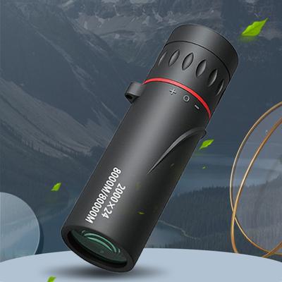 Télescope monoculaire HD 2000x25, mini télescope portable pour téléphone portable avec support, pour camping, chasse, observation des oiseaux et support pour téléphone