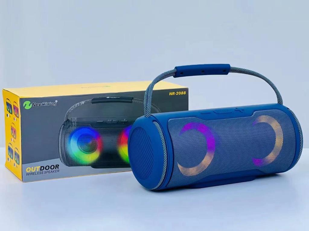 Bluetooth Outdoor Speaker with Lights NR2088 - Portable Wireless Speaker with Subwoofer