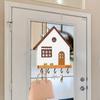Wooden Key Holder Coat Hanger 5 Hooks Porch Sturdy Wall Mounted Office Home Entryway Hallway Indoor