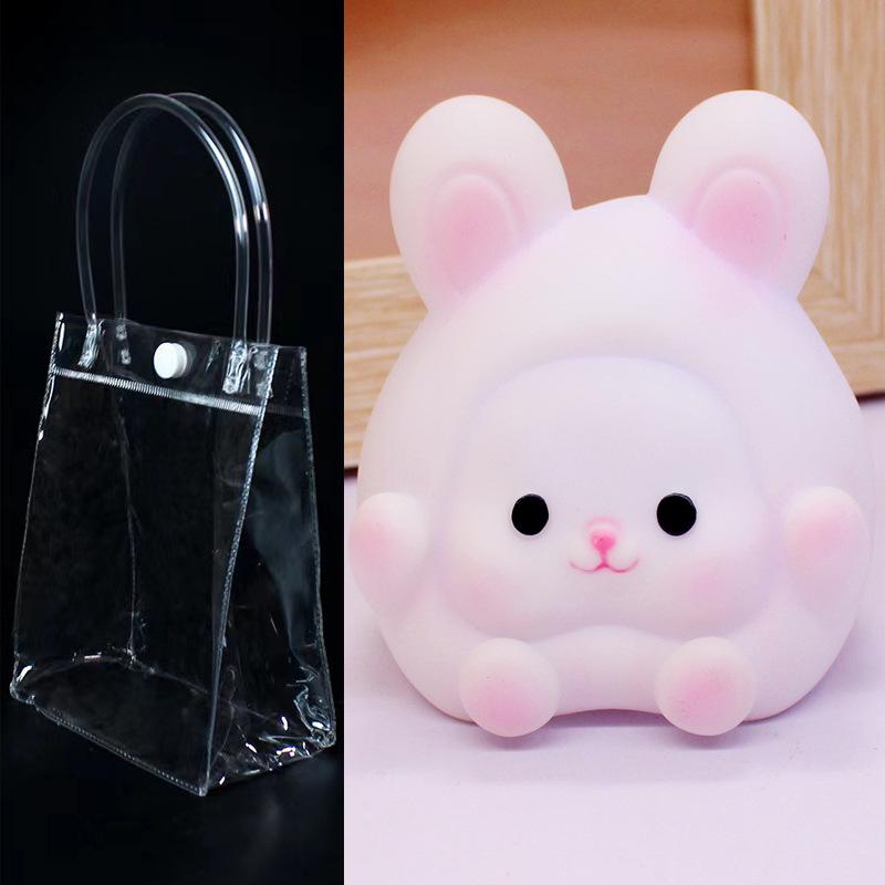 2023 Cartoon Cute Rabbit Night Light: Cordless LED Bedside Ornament for Kids