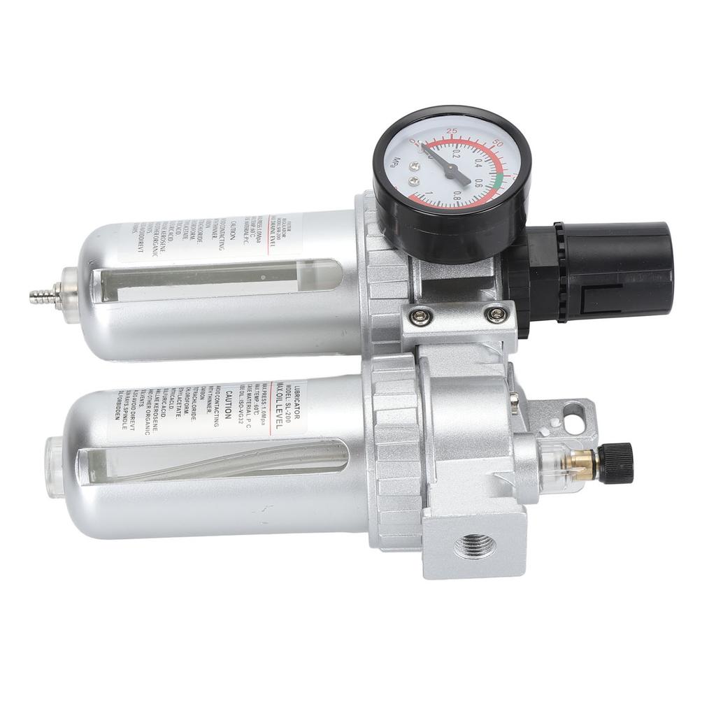  Filter Pressure Regulator 1/4 Inch Aluminum Alloy PC and Plastic Compressed  Filter