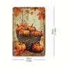 Retro Pumpkin World Tin Sign 8x12, Vintage Metal Art for Gym, Coffee Shop, Garage, Restaurant