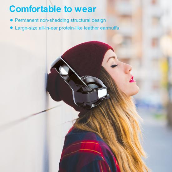 Gaming Headset Surround Sound Controllable Volume Game Headphone with Noise Canceling Microphone