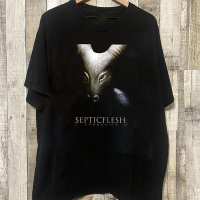 Communion Septicflesh Černé Bavlněné Tričko Plná Velikost S5XL T495 Unisex Tričko