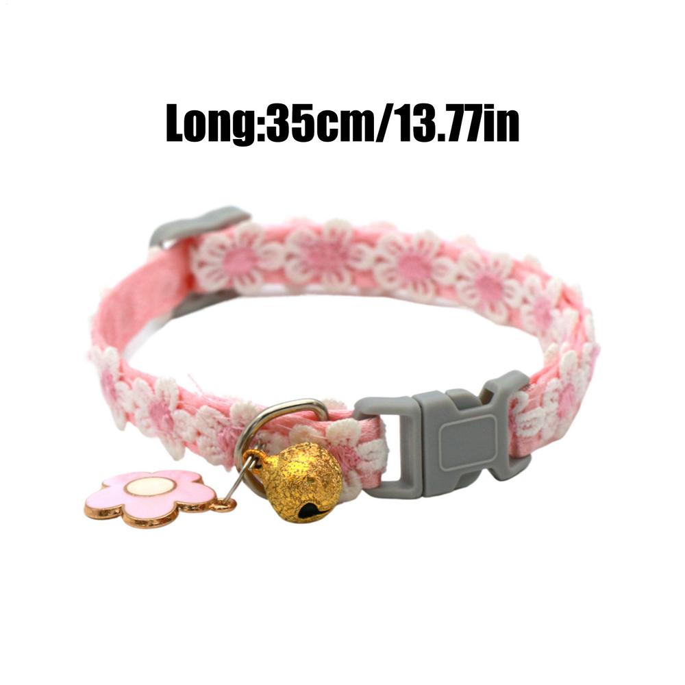 

Pet Collar with Buckle and Bell Adjustable Cat Breakaway Collar for Puppy Kitten Stuff Things Outdoor Walking Accessories
