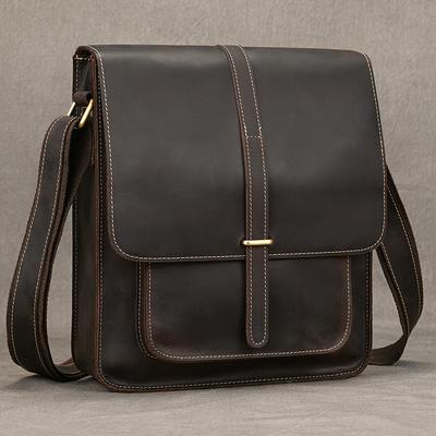 Newsibrds High Quality Genuine Leather Shoulder Bag Real Cowhide Men's Crossbody Bag Vintage Style Leather Sling Bag Of Man
