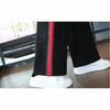 Spring Autumn Women's Student Wide Leg Straight Pants High Waisted Loose Thin Elastic Waist Trousers