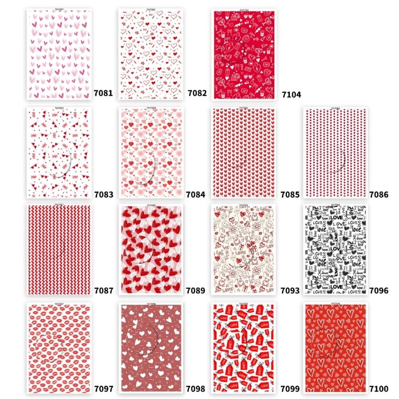 Valentine Love Heart Transfer Paper 95x138mm Clay Earrings Water Soluble Transfer Paper for Jewelry Making
