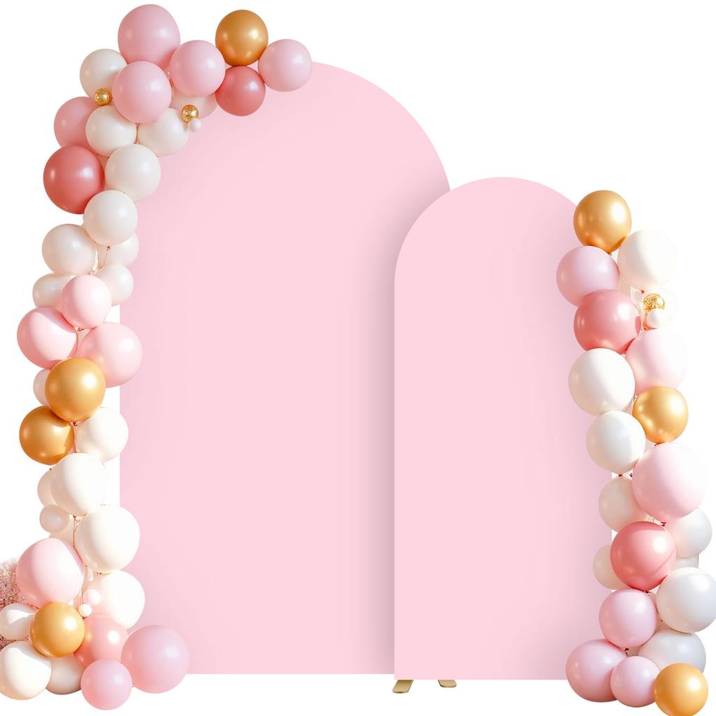 2 Set-7.2FT, 6FT Arch Backdrop Cover Spandex Wedding Arch Stand Covers for Bridal Shower Wedding Baby Shower Birthday Party